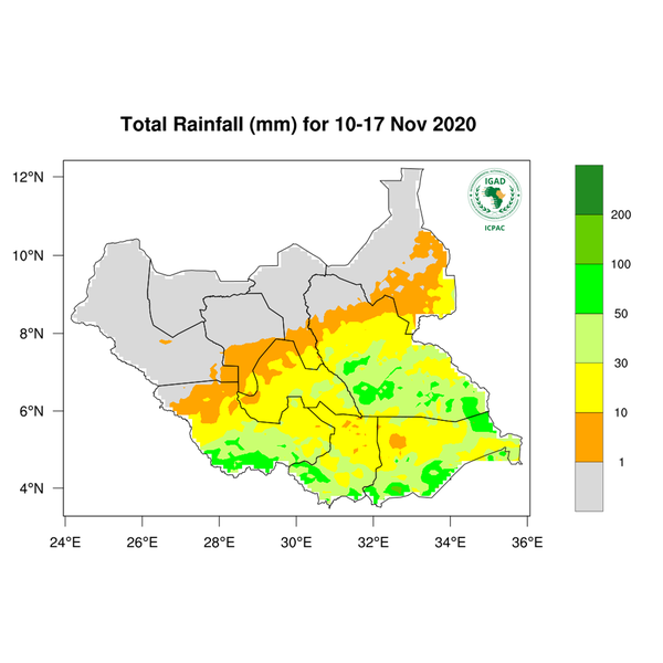 Rainfall forecast (Total mm)