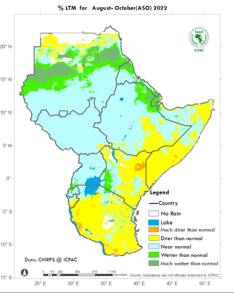 Recent rainfall anomalies