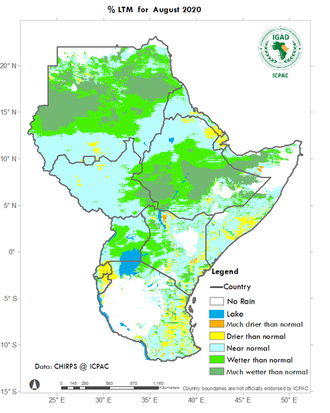 Recent rainfall anomalies