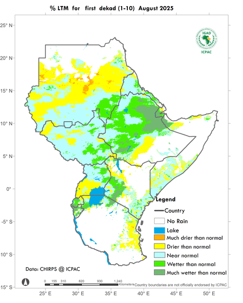 Recent rainfall anomalies