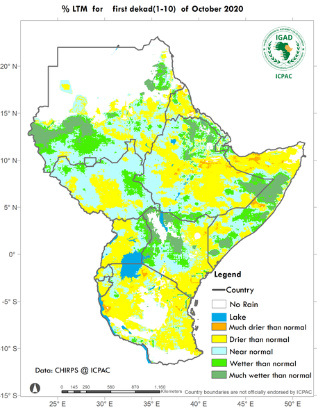 Recent rainfall anomalies