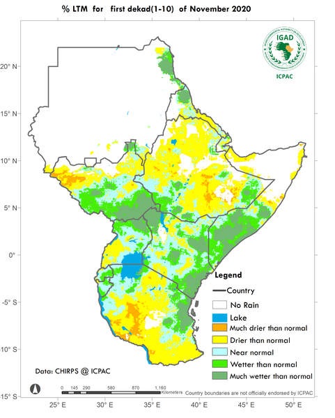 Recent rainfall anomalies