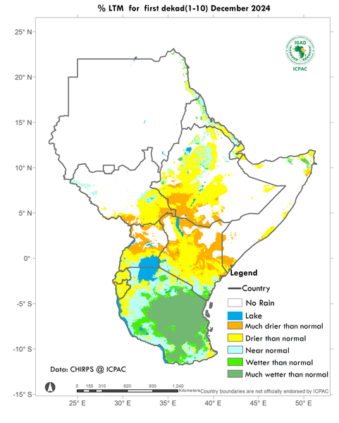 Recent rainfall anomalies