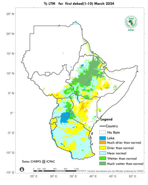 Recent rainfall anomalies