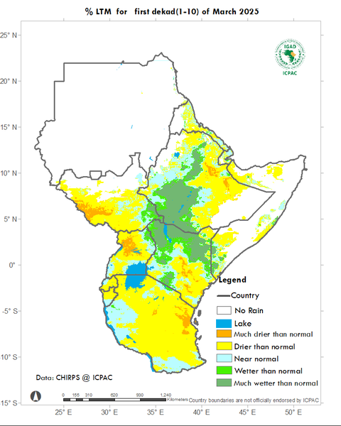 Recent rainfall anomalies