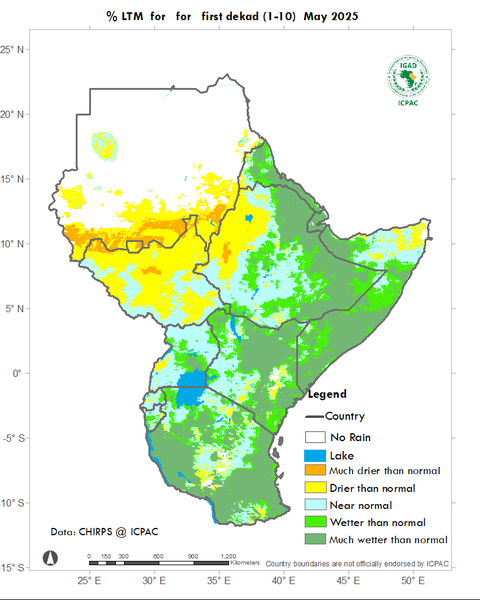 Recent rainfall anomalies