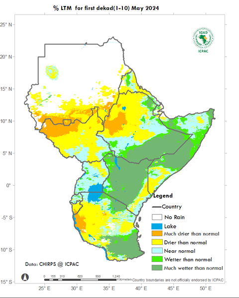 Recent rainfall anomalies