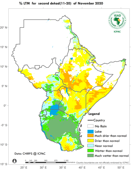 Recent rainfall anomalies