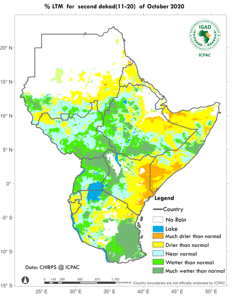 Recent rainfall anomalies