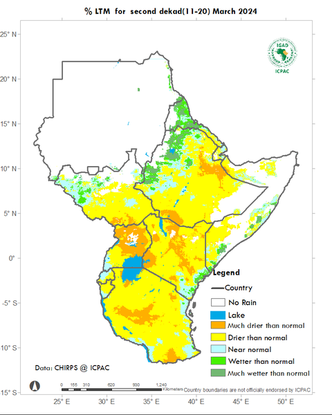 Recent rainfall anomalies