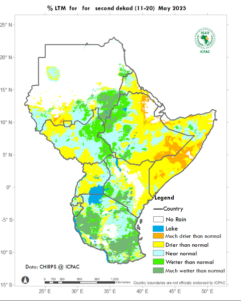 Recent rainfall anomalies