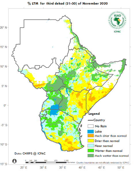 Recent rainfall anomalies