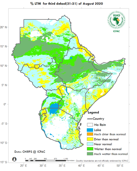 Recent rainfall anomalies