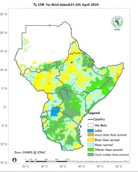 Recent rainfall anomalies