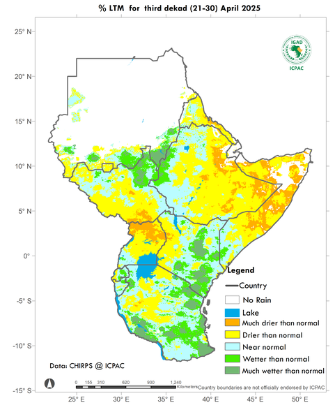 Recent rainfall anomalies