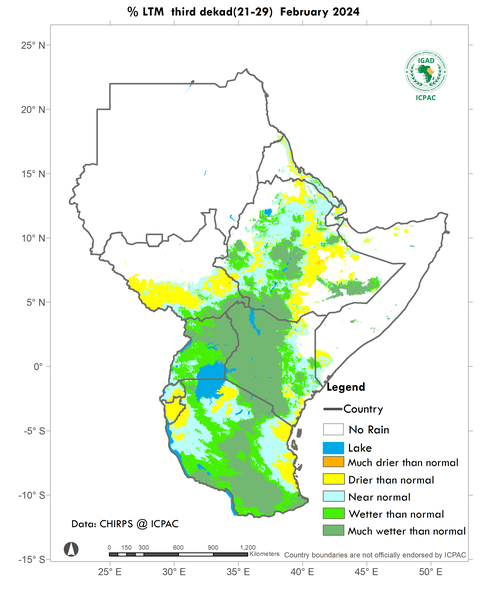 Recent rainfall anomalies