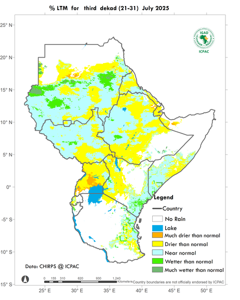Recent rainfall anomalies