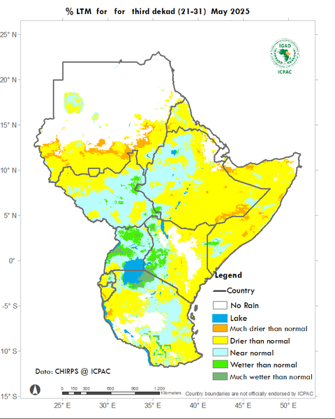 Recent rainfall anomalies