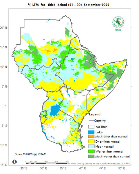 Recent rainfall anomalies