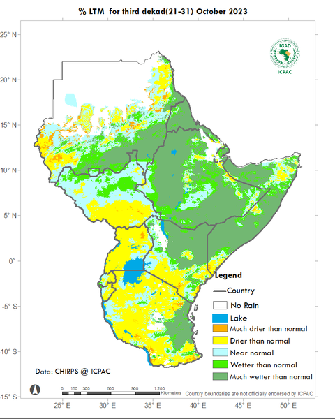 Recent rainfall anomalies