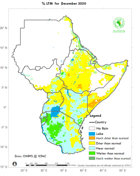 Recent rainfall anomalies