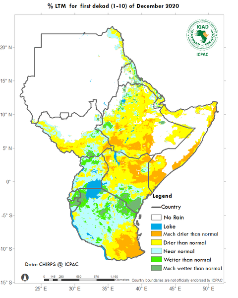 Recent rainfall anomalies