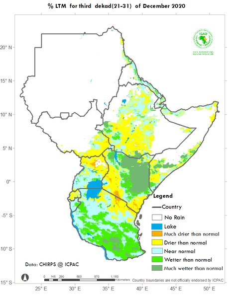 Recent rainfall anomalies