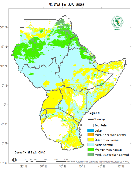 Recent rainfall anomalies