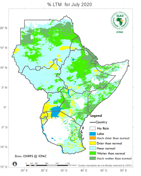 Recent rainfall anomalies