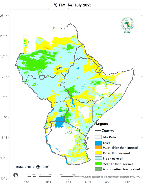 Recent rainfall anomalies