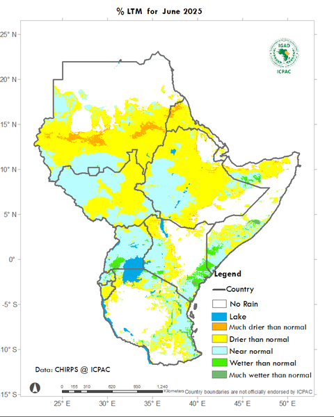 Recent rainfall anomalies