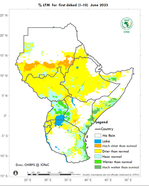 Recent rainfall anomalies