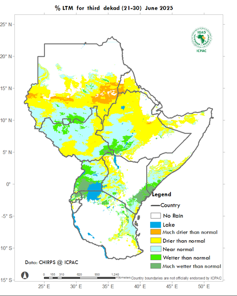 Recent rainfall anomalies