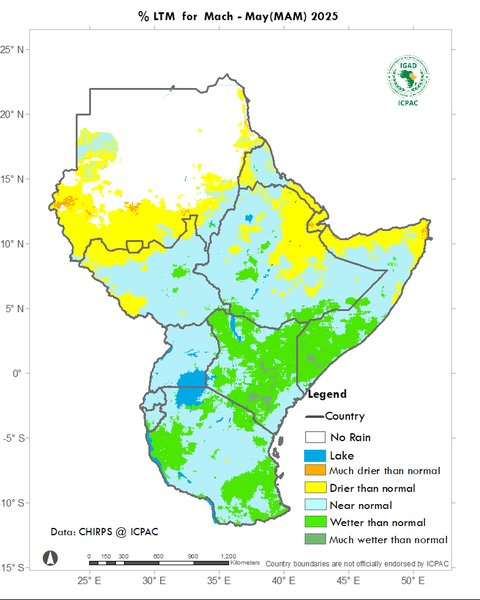 Recent rainfall anomalies