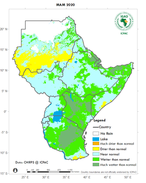 Recent rainfall anomalies