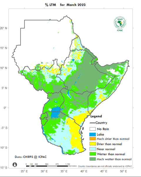 Recent rainfall anomalies