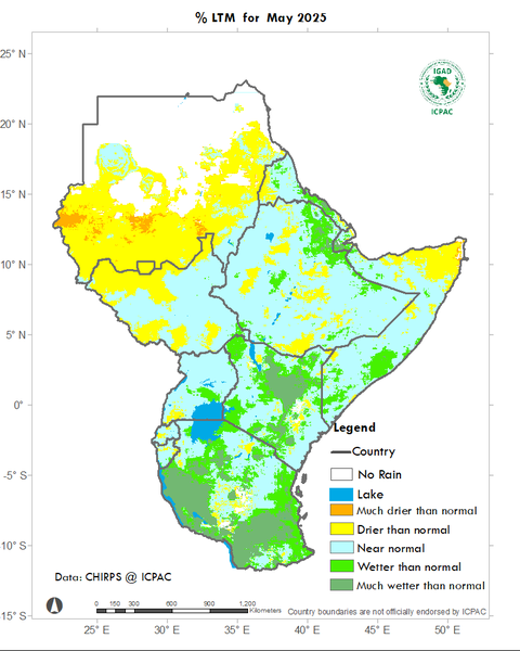 Recent rainfall anomalies