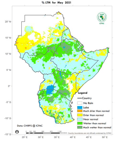 Recent rainfall anomalies