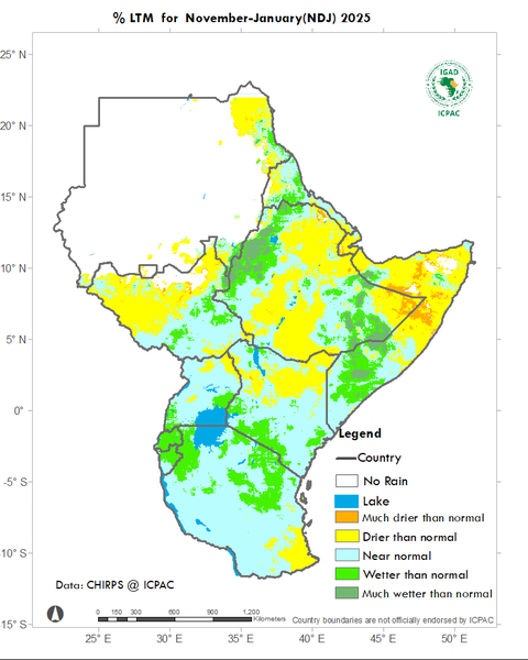 Recent rainfall anomalies