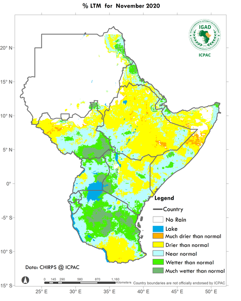 Recent rainfall anomalies