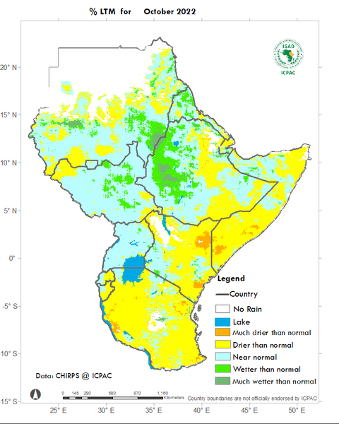 Recent rainfall anomalies