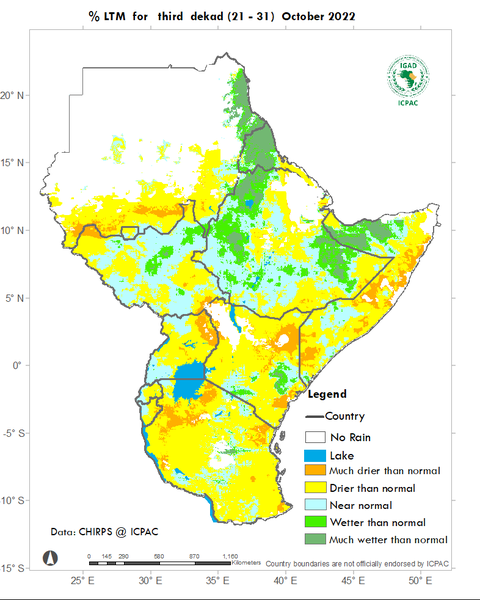 Recent rainfall anomalies