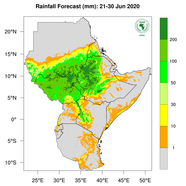 Rainfall forecast (Total mm)