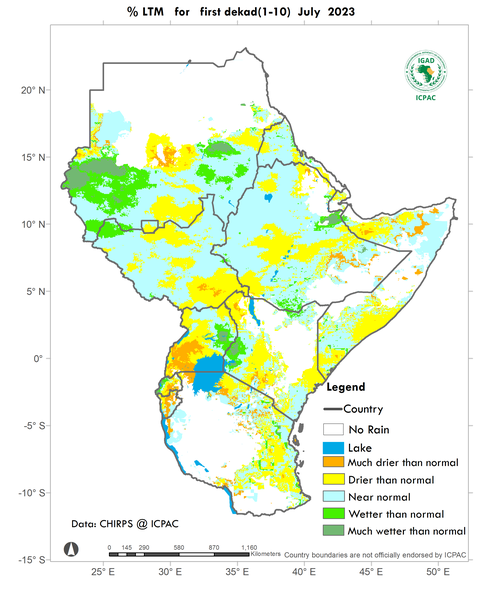 Recent rainfall anomalies