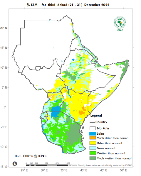 Recent rainfall anomalies