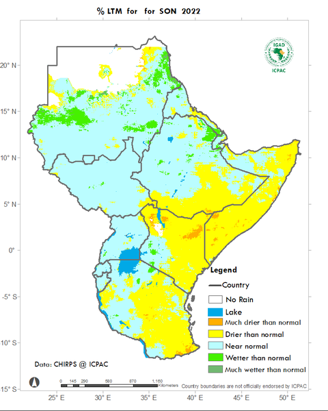 Recent rainfall anomalies