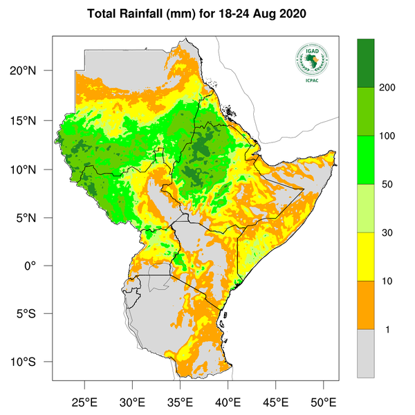 Rainfall forecast (Total mm)