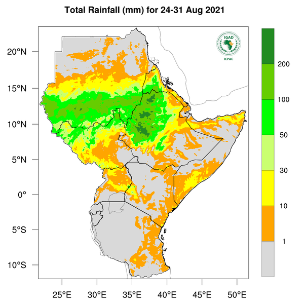 Rainfall forecast (Total mm)
