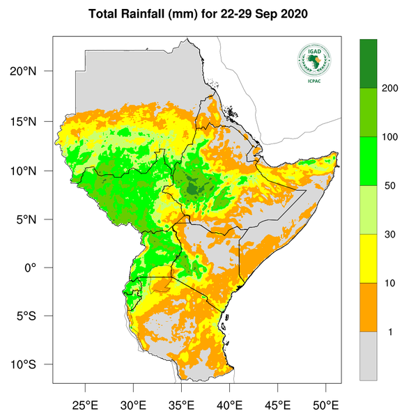 Rainfall forecast (Total mm)