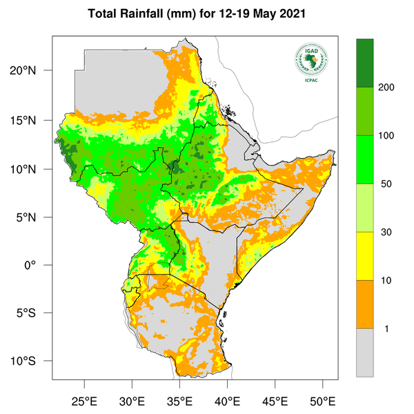 Rainfall forecast (Total mm)